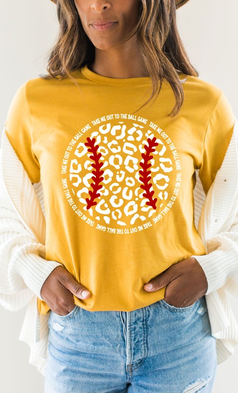 Leopard Baseball Graphic Tee T-Shirt