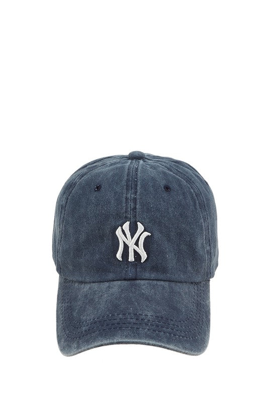 NY 3D Embroidery Pigment Baseball Cap