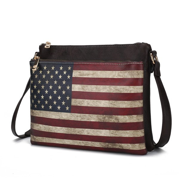 MKF Collection Madeline Flag Women Crossbody Mia k