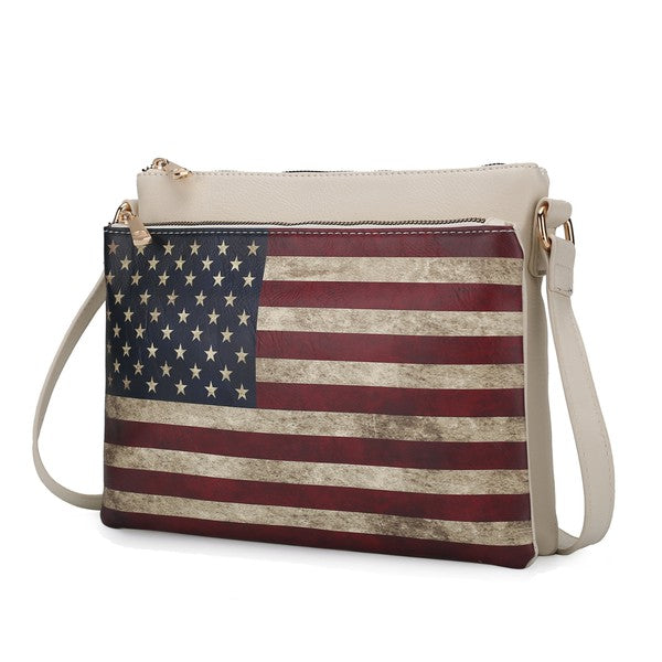 MKF Collection Madeline Flag Women Crossbody Mia k