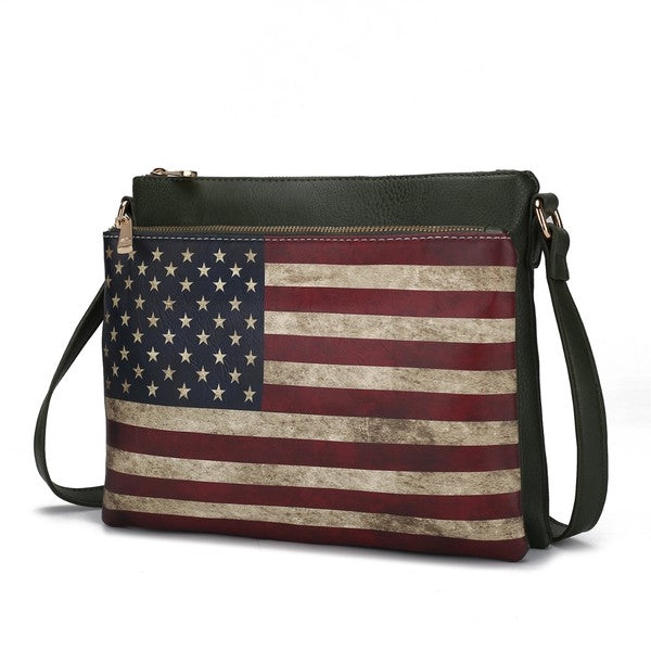 MKF Collection Madeline Flag Women Crossbody Mia k