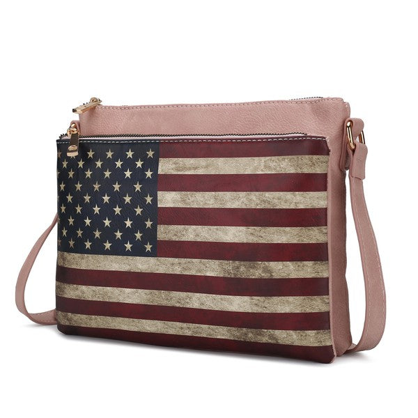 MKF Collection Madeline Flag Women Crossbody Mia k