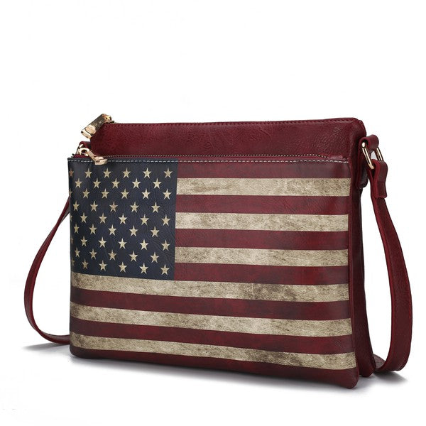 MKF Collection Madeline Flag Women Crossbody Mia k