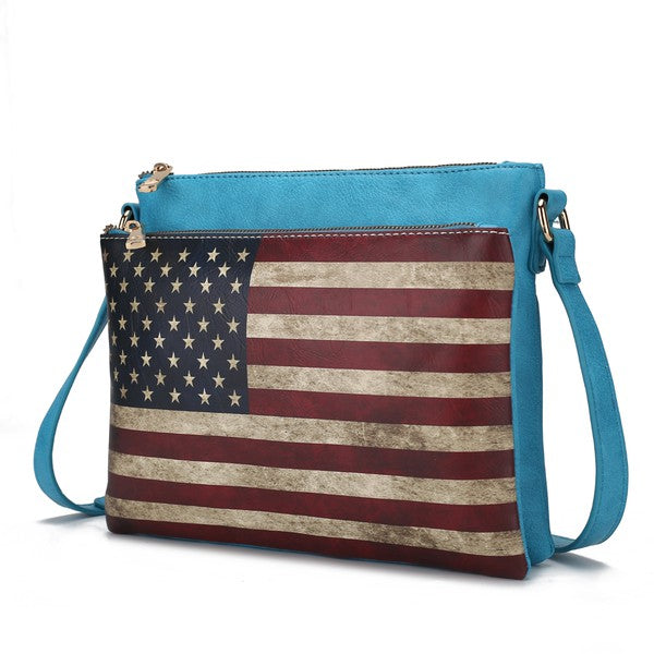 MKF Collection Madeline Flag Women Crossbody Mia k