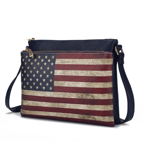 MKF Collection Madeline Flag Women Crossbody Mia k