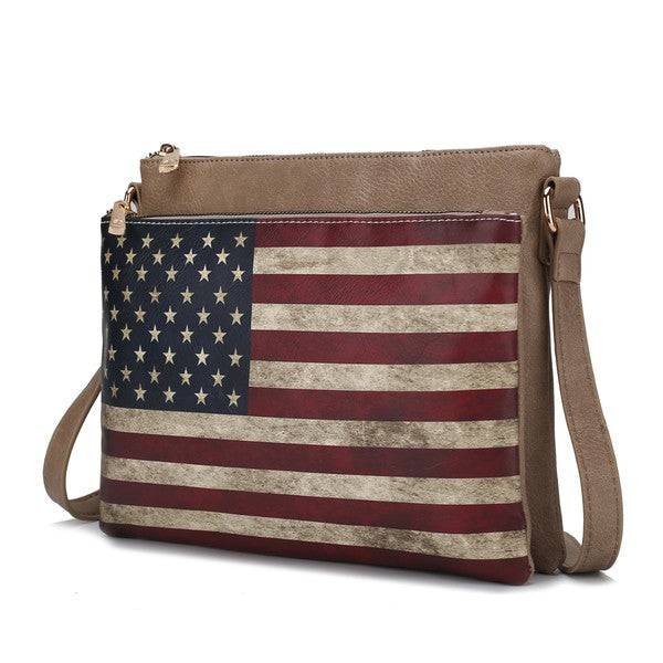 MKF Collection Madeline Flag Women Crossbody Mia k