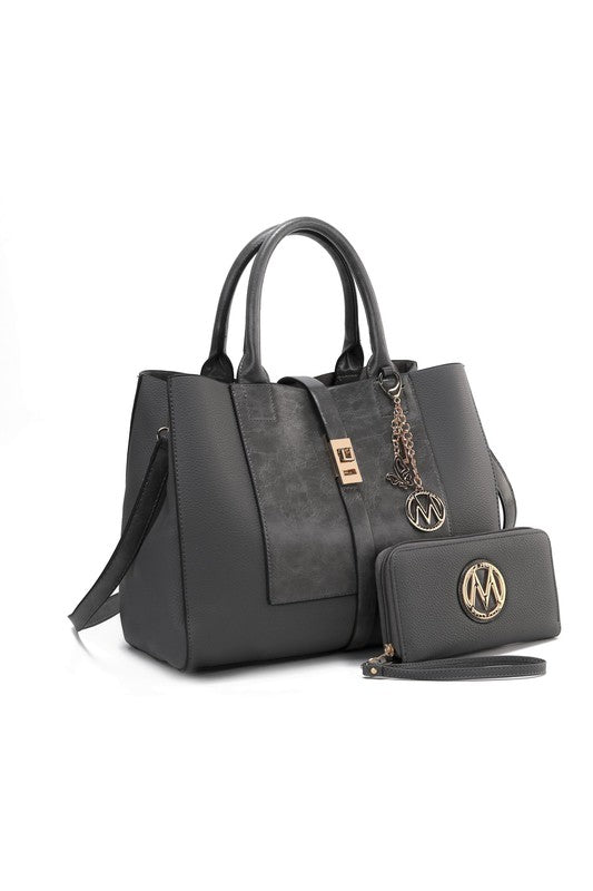 MKF Collection Yola Satchel Bag with Wallet By Mia