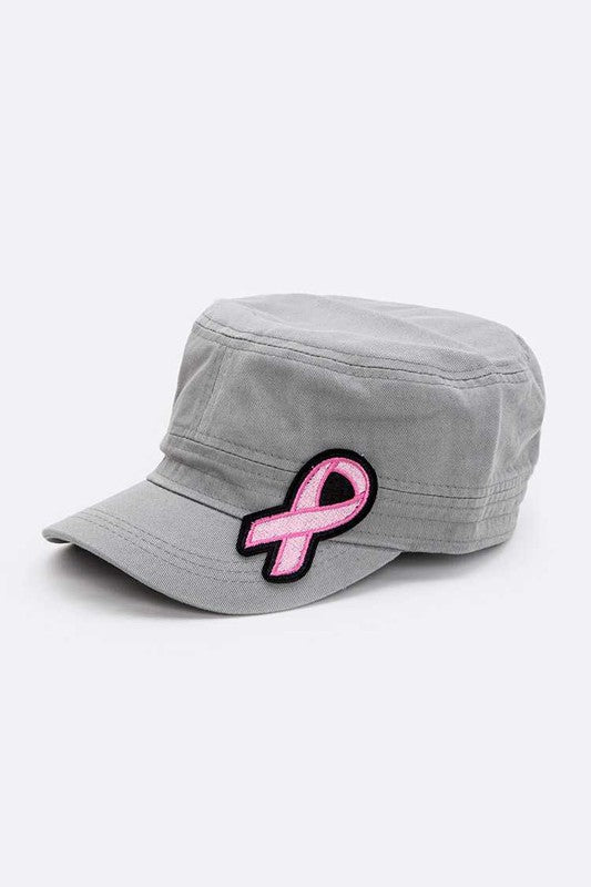 Pink Ribbon Cotton Cadet Cap