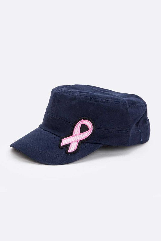 Pink Ribbon Cotton Cadet Cap