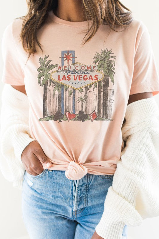 Retro Welcome To Fabulous Las Vegas Graphic Tee