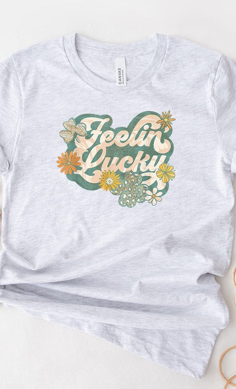 Feelin Lucky Shamrock PLUS SIZE Graphic Tee