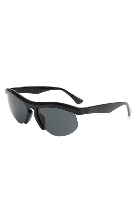 Rectangle Half Frame Sport Square Sunglasses