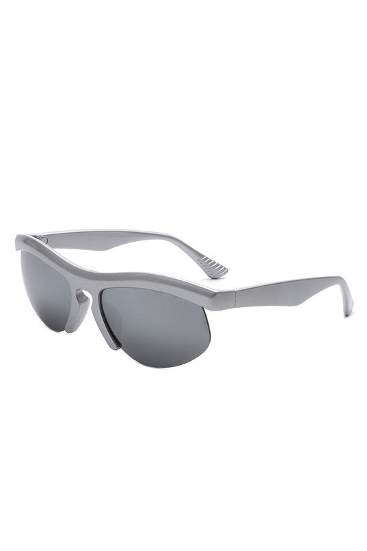 Rectangle Half Frame Sport Square Sunglasses