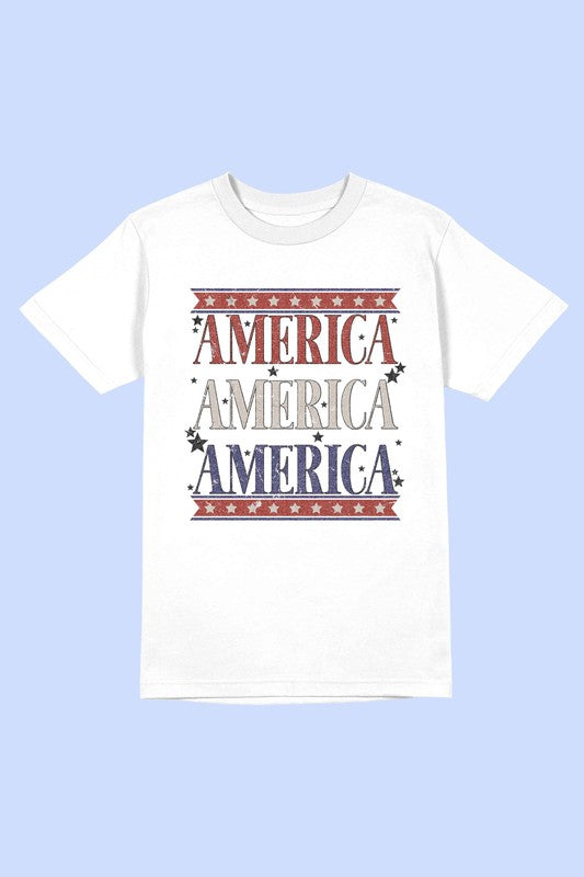 AMERICANA PATRIOTIC Tee T-Shirt PLUS SIZE