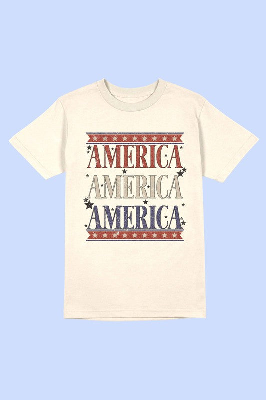 AMERICANA PATRIOTIC Tee T-Shirt PLUS SIZE