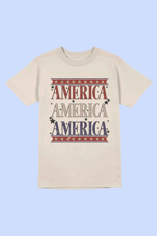 AMERICANA PATRIOTIC Tee T-Shirt PLUS SIZE