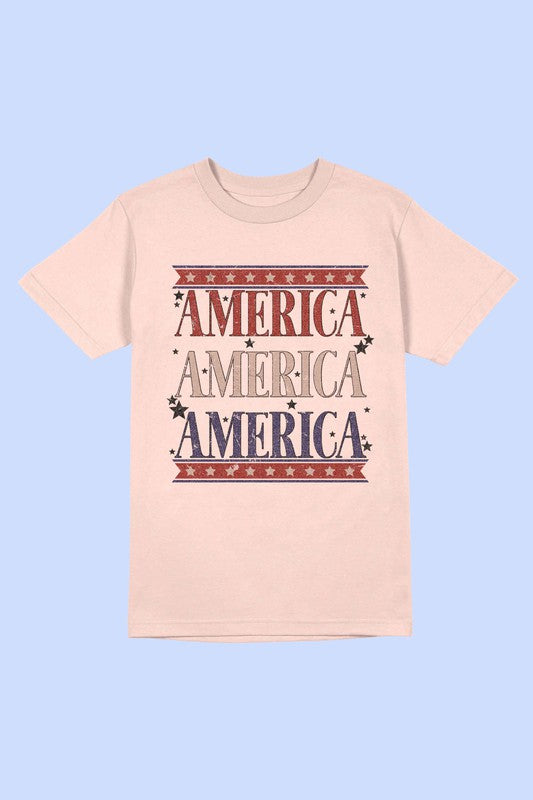 AMERICANA PATRIOTIC Tee T-Shirt PLUS SIZE