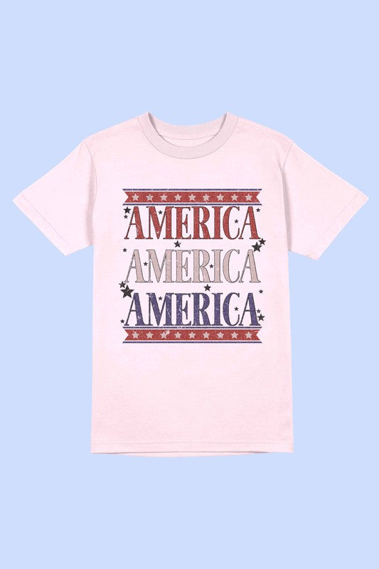 AMERICANA PATRIOTIC Tee T-Shirt PLUS SIZE