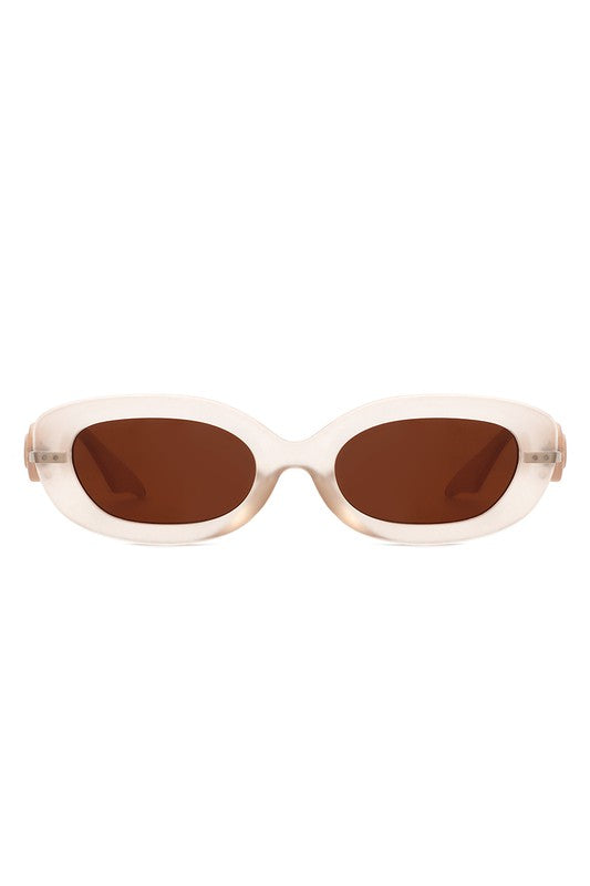 Round Narrow Oval Chic Fashion Sunglasses