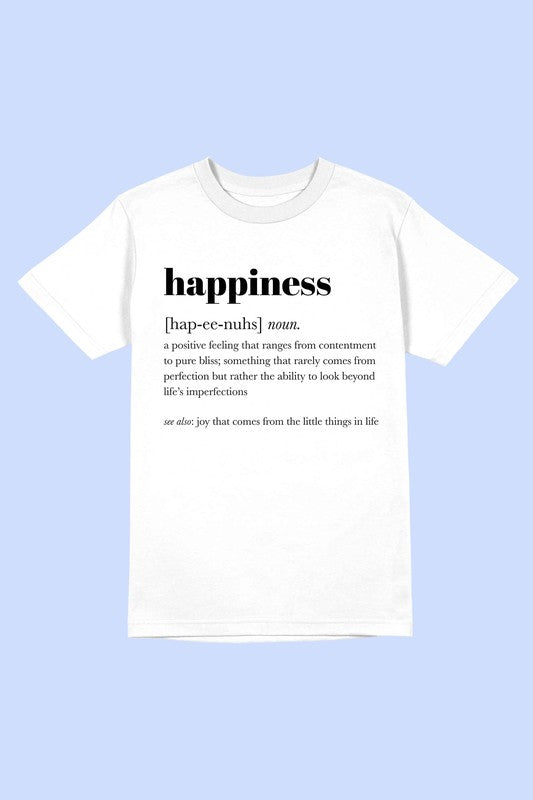 HAPPINESS DEFINITION DICTIONARY Tee T-Shirt PLUS SIZE