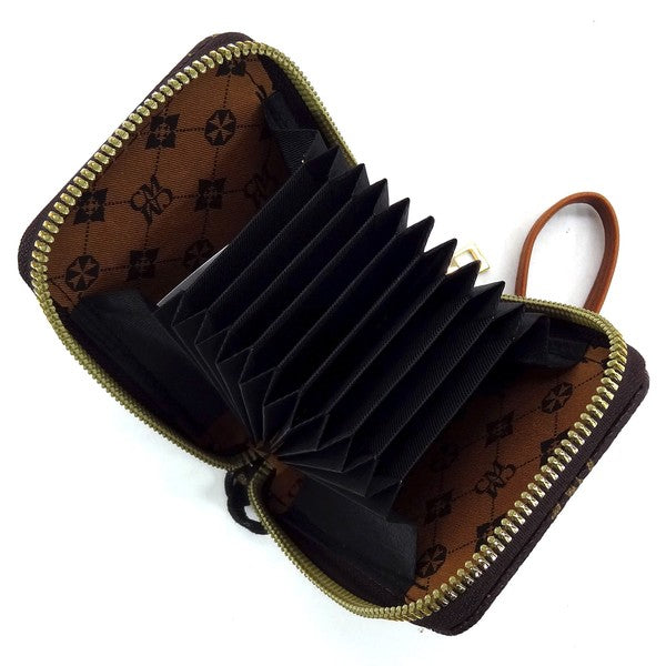 PM Monogram Accordion Card Holder Wallet Wristlet