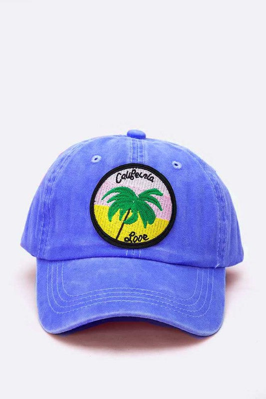 California Love Palm Tree Patch Cotton Cap