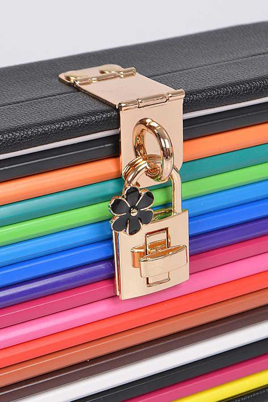 Iconic Locket Color Pencil Box Clutch