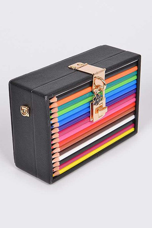 Iconic Locket Color Pencil Box Clutch