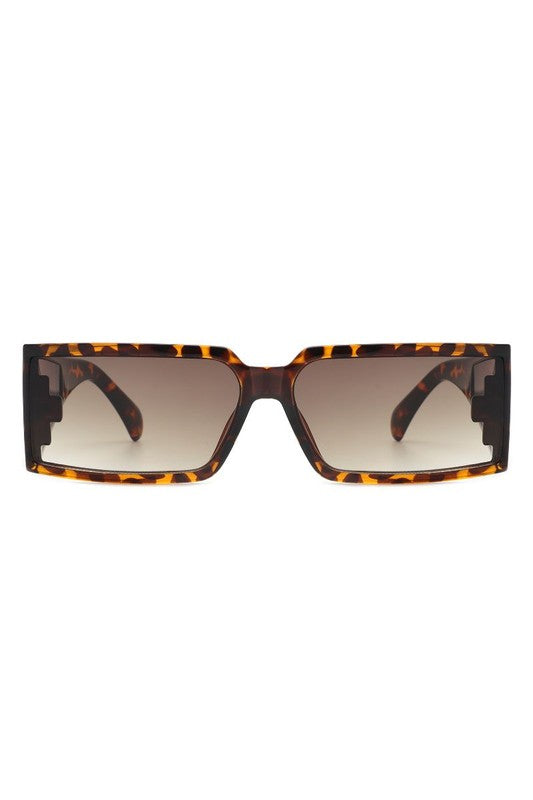 Rectangle Retro Square Wrap Around Sunglasses