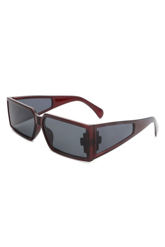 Rectangle Retro Square Wrap Around Sunglasses