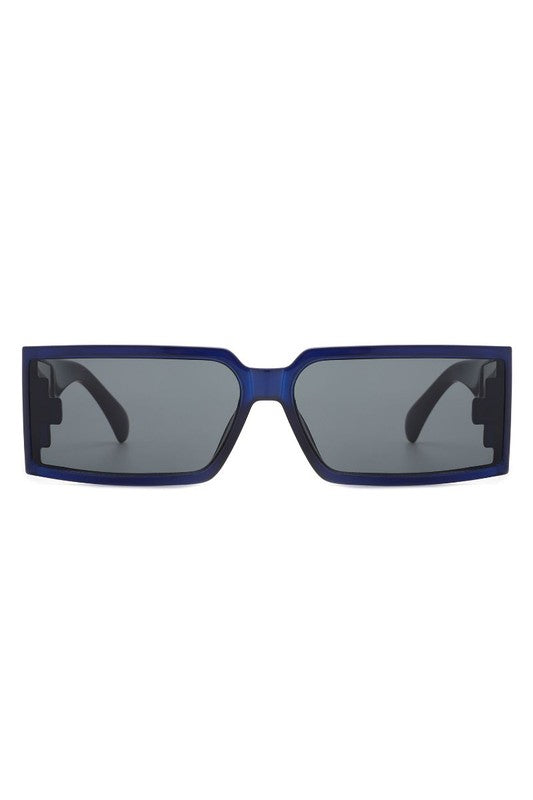 Rectangle Retro Square Wrap Around Sunglasses