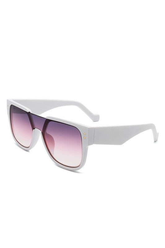 Square Oversize Brow-Bar Chic Fashion Sunglasses