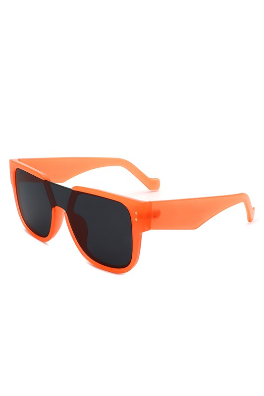 Square Oversize Brow-Bar Chic Fashion Sunglasses