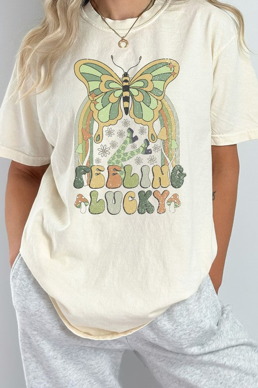 Feeling Lucky St Patrick Comfort Color Graphic Tee