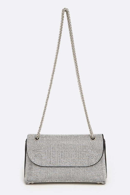 Rhinestone All Over Iconic Shoulder Bag