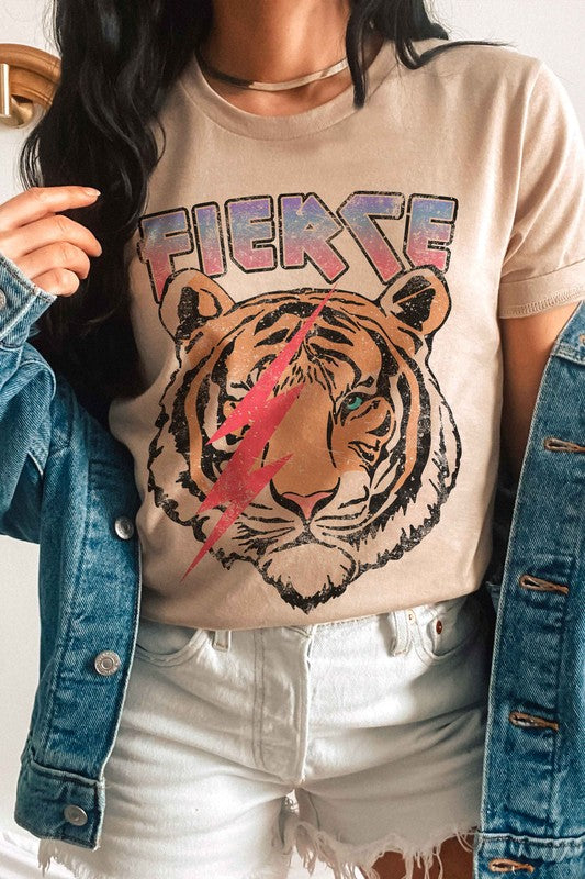 FIERCE TIGER GRAPHIC T-SHIRT