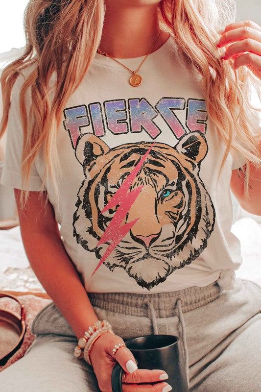 FIERCE TIGER GRAPHIC T-SHIRT