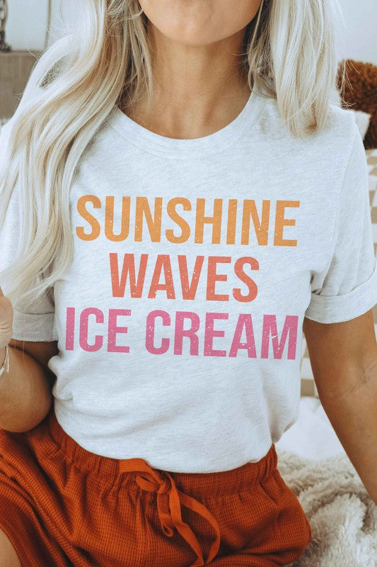 SUNSHINE WAVES ICE CREAM GRAPHIC T-SHIRT