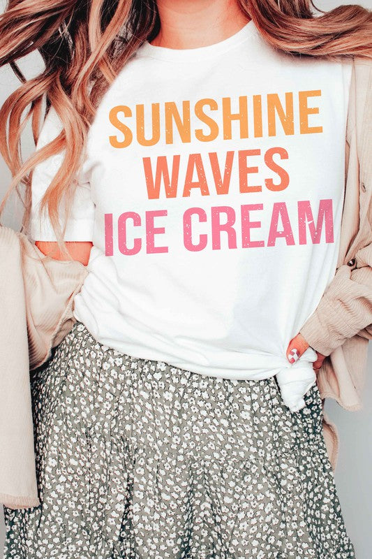 SUNSHINE WAVES ICE CREAM GRAPHIC T-SHIRT