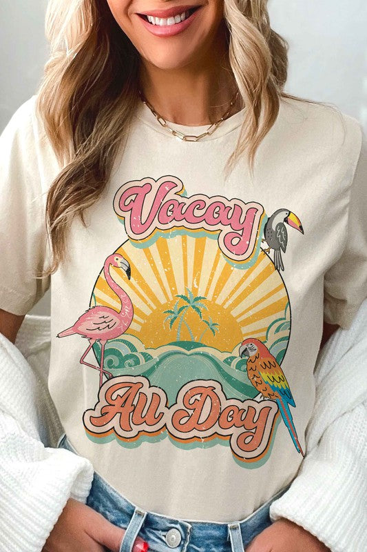 VACAY ALL DAY GRAPHIC T-SHIRT