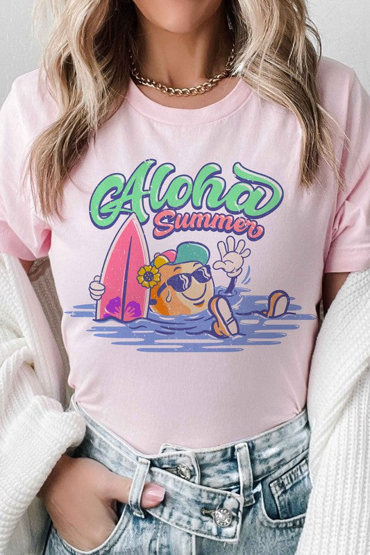 ALOHA SUMMER GRAPHIC Tee T-SHIRT