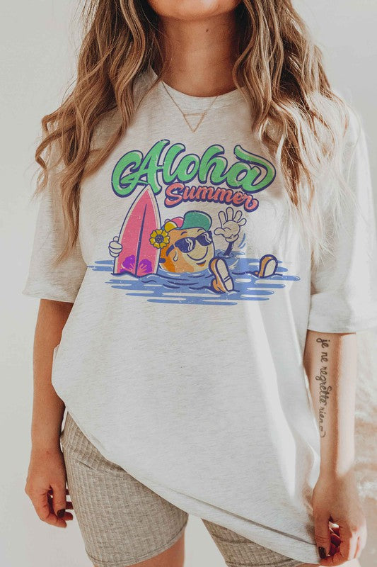 ALOHA SUMMER GRAPHIC Tee T-SHIRT