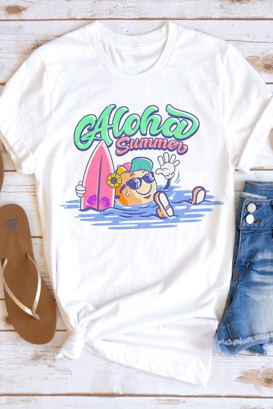 ALOHA SUMMER GRAPHIC Tee T-SHIRT