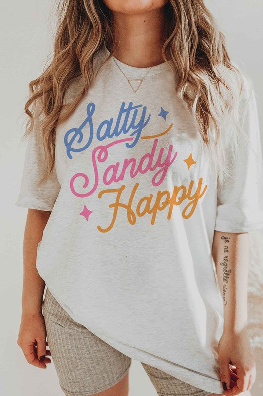 SALTY SANDY HAPPY GRAPHIC T-SHIRT