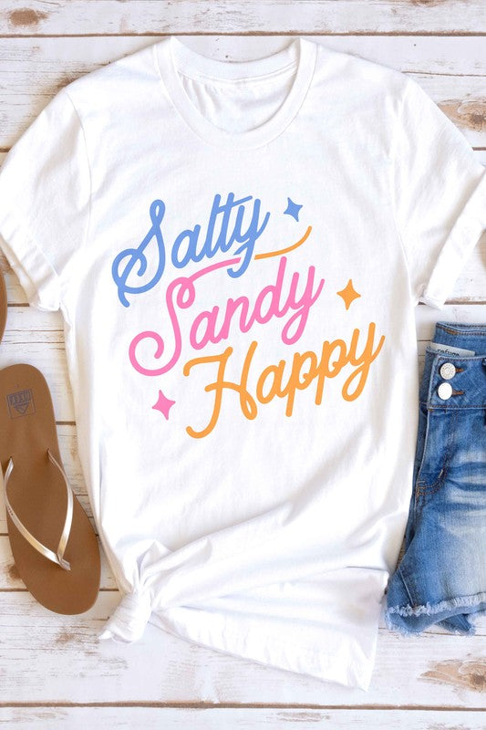 SALTY SANDY HAPPY GRAPHIC T-SHIRT