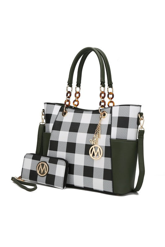 MKF Collection Mariely Checker Tote Bag by Mia K