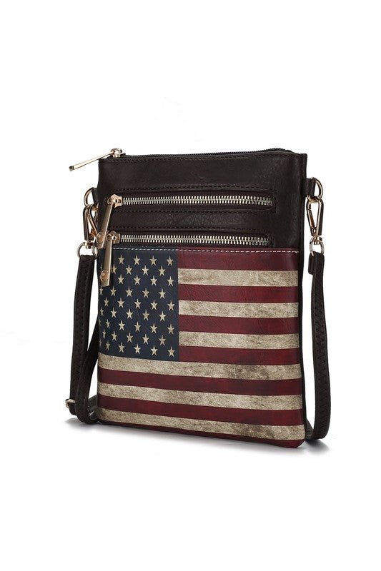 MKF Genesis Printed Flag Crossbody Bag by Mia K