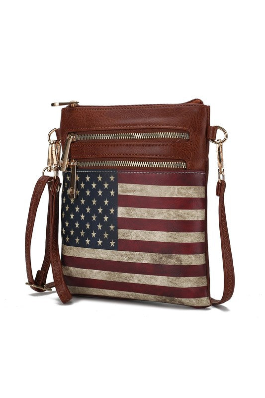 MKF Genesis Printed Flag Crossbody Bag by Mia K