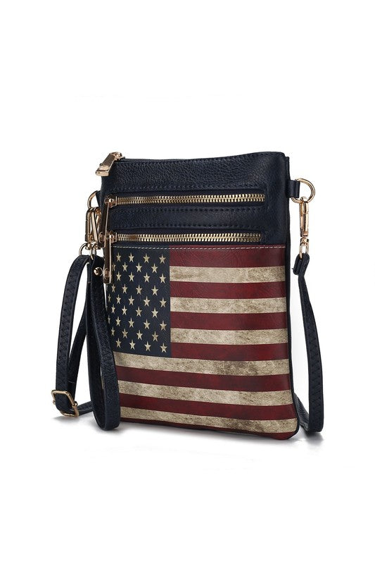 MKF Genesis Printed Flag Crossbody Bag by Mia K