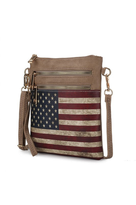 MKF Genesis Printed Flag Crossbody Bag by Mia K